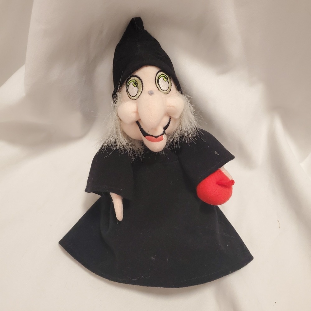 Disney Store Evil Queen Old Hag Snow White Plush 8" Bean Bag Halloween Villain